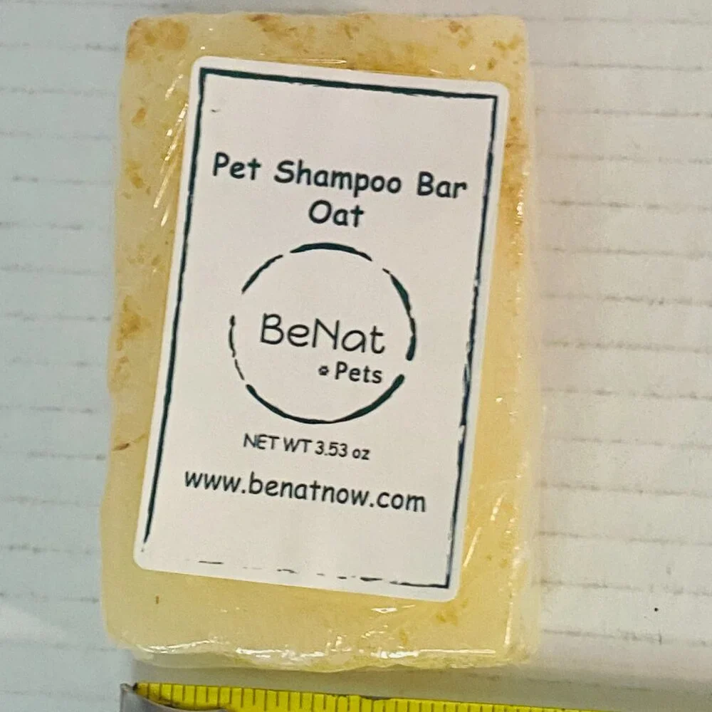 BeNat Pets. All-Natural Pet Shampoo Bar. Oat. 3.5 oz
